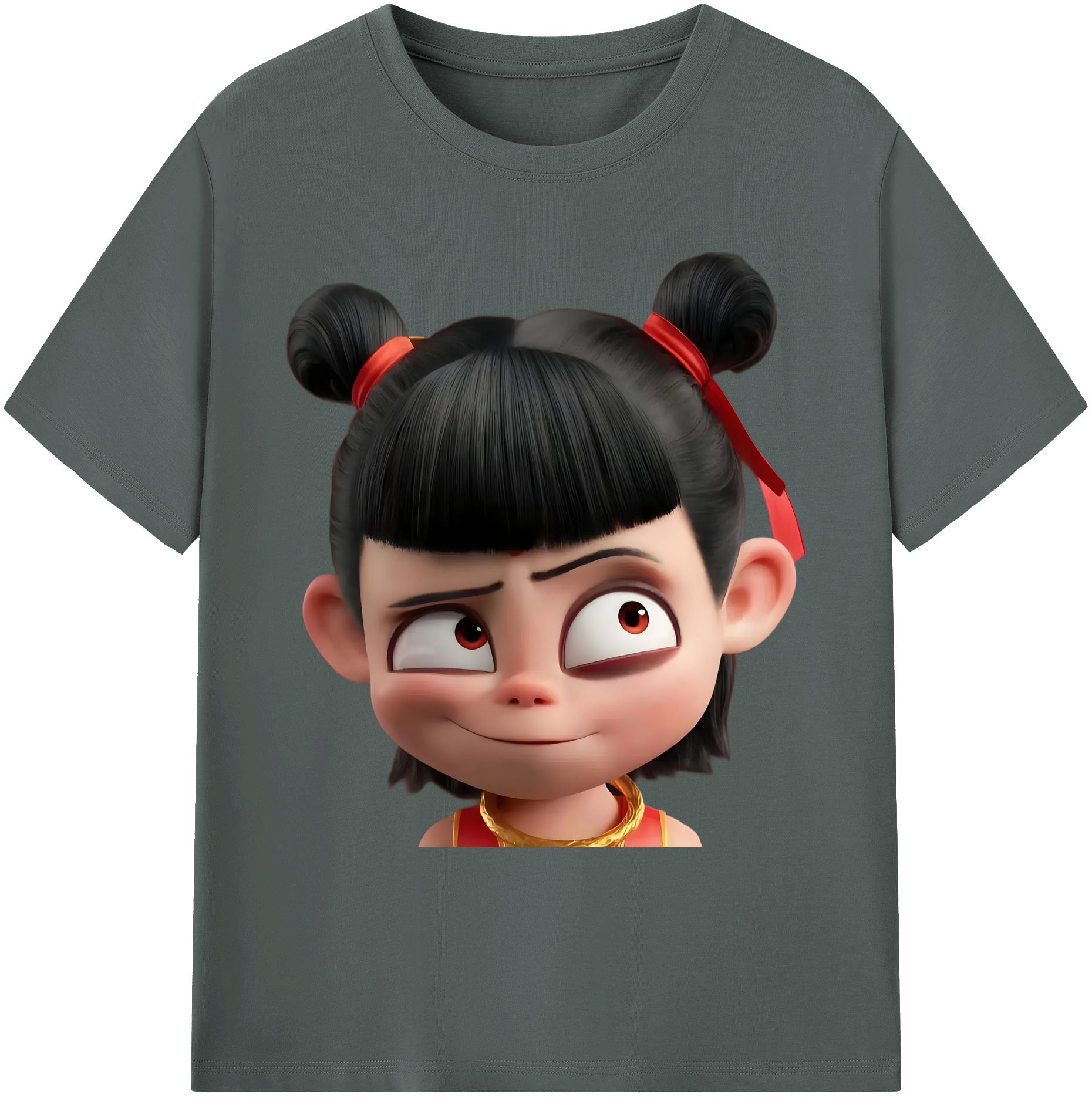 （画像用） Ne Zha 2 ナタ 魔童の大暴れ 綿100％ メンズ半袖Tシャツ｜肌触りやわらか＆通気性